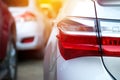 traffic jam with rows of cars during rush hour on road Royalty Free Stock Photo