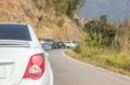 Traffic Jam at Rural Royalty Free Stock Photo