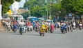 Traffic jam in Saigon, Vietnam.