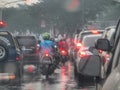 Traffic jam in Serpong. Royalty Free Stock Photo