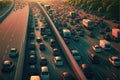 traffic jams, created with Generative AI technology