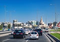 Traffic jams in Doha, Qatar