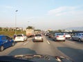 Traffic jams on Malaysian highways during peak hours.