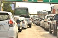 Traffic jams in Nakhonratchasima. Royalty Free Stock Photo