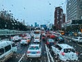 Traffic jams in wuhan city