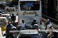 Traffic kkaosk or traffi jam in rome on hot summer weather