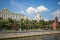 Traffic on Kremlin embankment against Ivan the