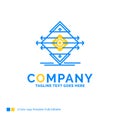 Traffic, Lane, road, sign, safety Blue Yellow Business Logo temp