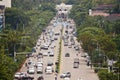 Traffic on Lane Xang avenue Royalty Free Stock Photo