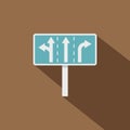 Traffic lanes at crossroads junction icon Royalty Free Stock Photo