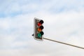 Traffic light against blue sky background with Clipping Path Royalty Free Stock Photo