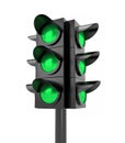 Traffic light. All Green Royalty Free Stock Photo