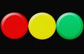 A traffic light with all three lights lit simultan Royalty Free Stock Photo