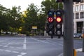 Traffic light in Berlin Germany. Walking and bicycle crossing