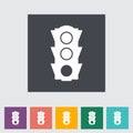 Traffic light flat icon.