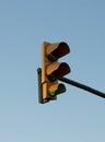 Traffic light in green. Copy space Royalty Free Stock Photo