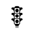 Black solid icon for Traffic Light, traffic and safety Royalty Free Stock Photo