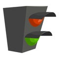 Traffic light icon, cartoon style Royalty Free Stock Photo