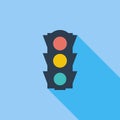 Traffic light icon. Royalty Free Stock Photo