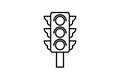 Traffic light Icon. Icon related to Traffic. line icon style. Royalty Free Stock Photo