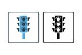Traffic light Icon. Icon related to Traffic. solid icon style.