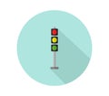 Traffic light icon illustrated in vector on white background Royalty Free Stock Photo