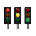 Traffic light icon set illustration design vector isolated in white background Royalty Free Stock Photo