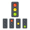 Traffic light icon set Royalty Free Stock Photo