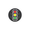 Traffic light icon vector royality