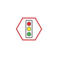 Traffic light icon vector royality