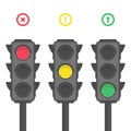 Traffic light icons. Royalty Free Stock Photo