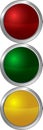 Traffic light. Illustration: multi-colored circles. Royalty Free Stock Photo