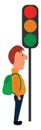 Traffic light, illustration, vector Royalty Free Stock Photo