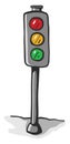 Traffic light, illustration, vector Royalty Free Stock Photo