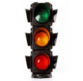 Traffic light isolated on a white Royalty Free Stock Photo