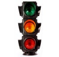 Traffic light isolated on a white Royalty Free Stock Photo