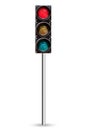 Traffic light isolated on white background Royalty Free Stock Photo