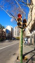 traffic light on the main street of Palma de Mallorca