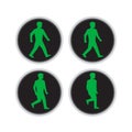 Traffic Light Man Walk Cycle Sequence