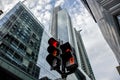 Traffic light in Montreal downtown