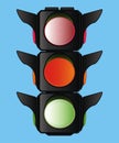 Traffic light with one color Royalty Free Stock Photo