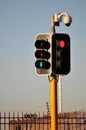 Traffic light on pole Royalty Free Stock Photo