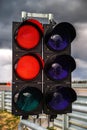 Traffic light on race track Royalty Free Stock Photo