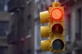 Traffic light on red Royalty Free Stock Photo