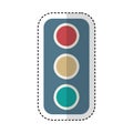 Traffic light semaphore icon