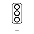 Traffic light semaphore icon