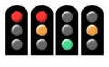 Traffic light sequence Royalty Free Stock Photo