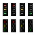 Traffic light set with left turn arrow Royalty Free Stock Photo