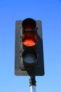 Traffic Light Showing Amber Light Royalty Free Stock Photo