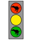 Traffic light showing a dog having a dump Royalty Free Stock Photo